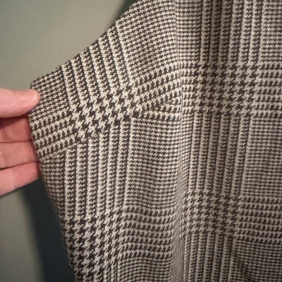 Banana Republic Gray Houndstooth Plaid Preppy Sleeveless Mini Dress Sz 16 NWT - Picture 5 of 11